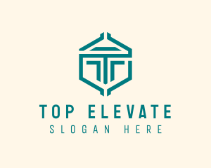 Geometric Company Letter T logo design