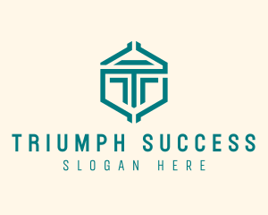 Geometric Company Letter T logo design