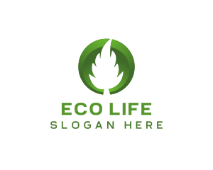 Eco Leaf Nature logo design