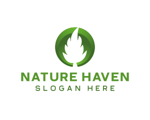 Eco Leaf Nature logo design