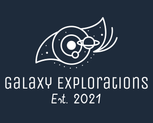 Galaxy Eye Planets logo design