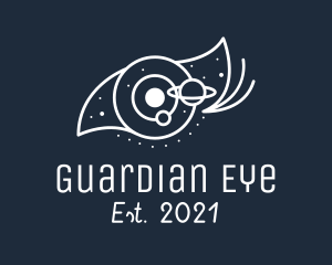 Galaxy Eye Planets logo design