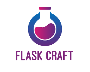 Tech Laboratory Flask logo design