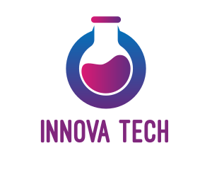 Tech Laboratory Flask logo design