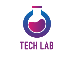 Tech Laboratory Flask logo design