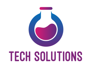 Tech Laboratory Flask logo design