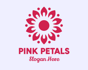 Sunny Pink Flower logo design