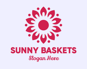 Sunny Pink Flower logo design