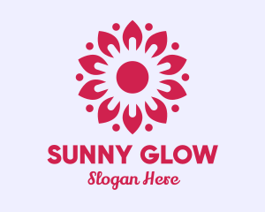 Sunny Pink Flower logo design