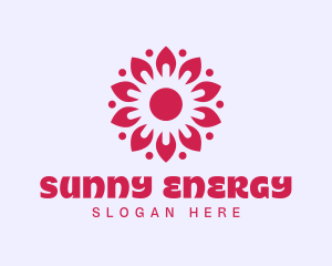 Sunny Pink Flower logo