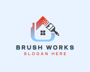 Renovation Paint Brush logo design