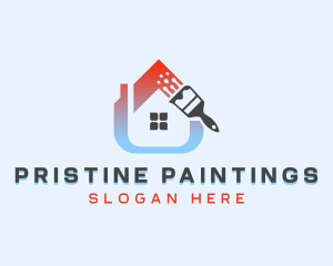 Renovation Paint Brush logo design