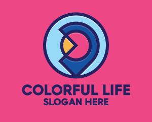 Colorful Location Pin logo design