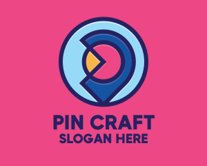 Colorful Location Pin logo design