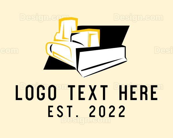 Bulldozer Contractor Machinery Logo