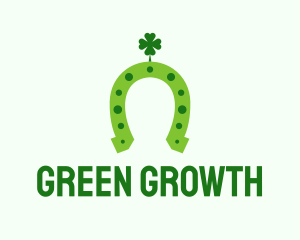 Lucky Green Horseshoe logo design