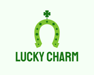 Lucky Green Horseshoe logo design