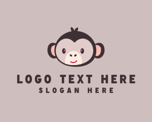 Animal Smiling Monkey  logo design