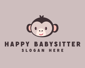 Animal Smiling Monkey  logo design