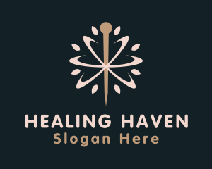 Acupuncture Needle Healing logo design