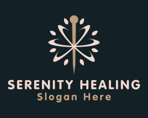 Acupuncture Needle Healing logo design