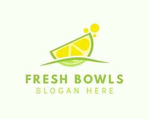 Lime Fruit Refreshment logo design