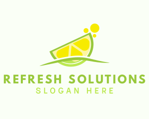 Lime Fruit Refreshment logo design