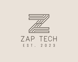 Minimal Tech Letter Z  logo design