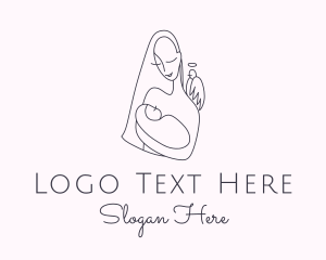 Obstetrics - Girl Baby Parenthood logo design