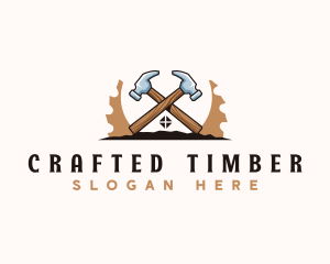 Hammer Saw Carpentry logo design