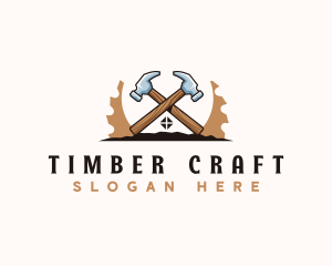 Hammer Saw Carpentry logo design