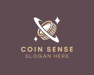 Coin Sparkle Currency logo design