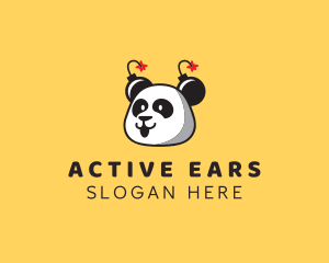 Panda Bomb Ears logo design