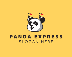 Panda Bomb Ears logo design