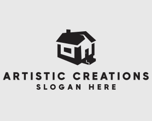 Isometric House Realtor logo design