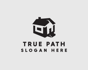 Isometric House Realtor logo design