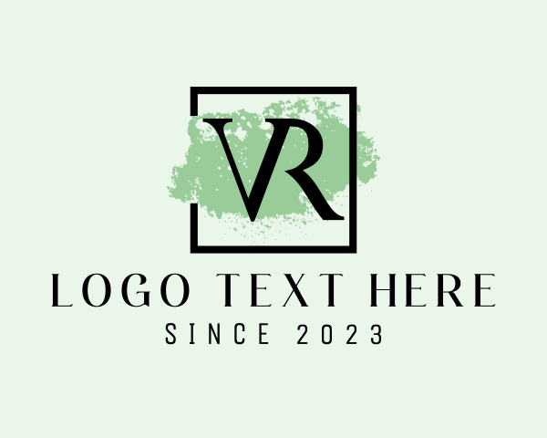 Letter Vr logo example 4