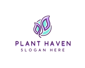 Leaves Plant Gardening logo design