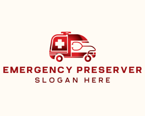 Emergency Ambulance Vehicle logo design