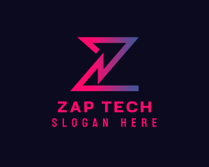 Gradient Tech Arrow Letter Z logo design