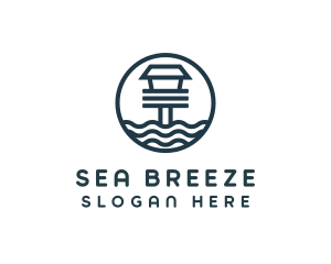 Ocean Beach House logo design