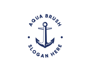 Nautical Sailing Anchor logo design