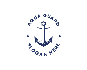 Nautical Sailing Anchor logo design