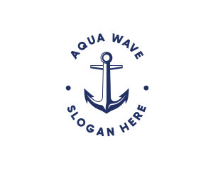 Nautical Sailing Anchor logo design