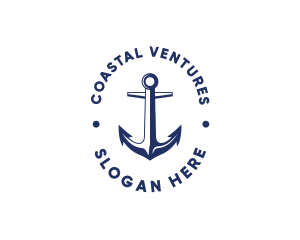 Nautical Sailing Anchor logo design