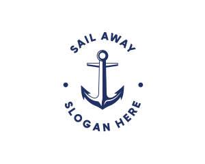 Nautical Sailing Anchor logo design