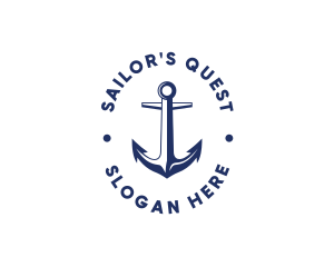 Nautical Sailing Anchor logo design