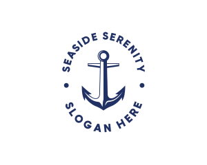 Nautical Sailing Anchor logo design