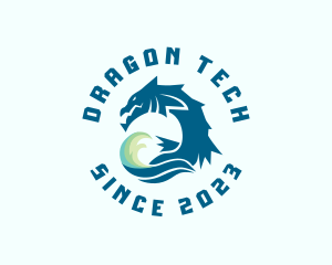 Gaming Dragon Wave  logo design