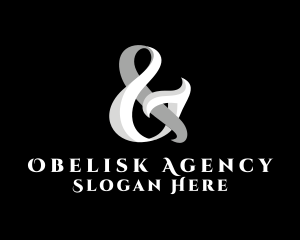 Monochrome Ampersand Lettering Logo